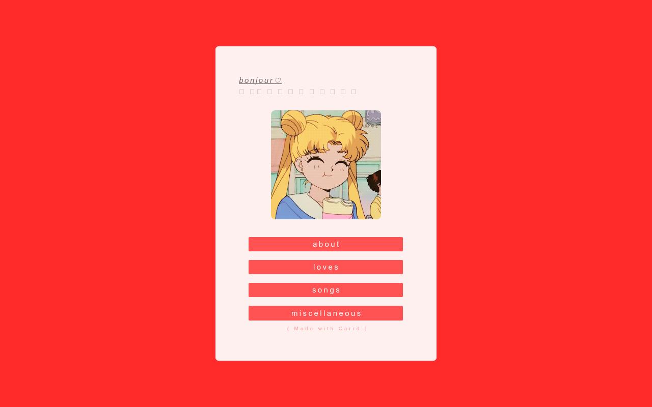 Carrd profile picture for @word